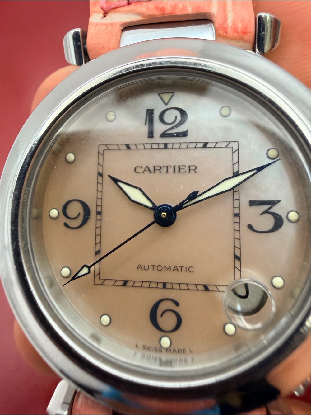 Cartier Pink Mother of Pearl Dial Automatic Pasha Watch - Picture 5 of 12